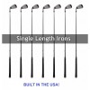 AGXGOLF "One Swing" Same Length Iron Heads: Set of Four Heads choose from 3,4,5,6,7,8,9,PW,GW,SW Stainless Steel .370 Hosel; Left or Right Hand